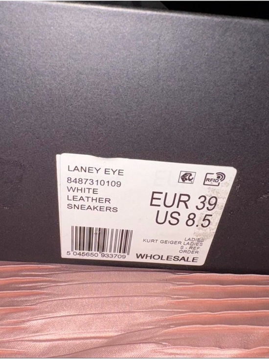 Kurt Geiger Laney Evil Eye Sneakers Black White Leather UK 39 US 7.5 8 Rare - Picture 4 of 7